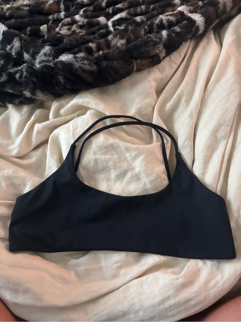 CSB Sports Bra - Black open back Strap Bralette